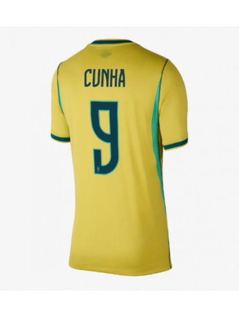 Zenske Futbalové oblečenie Brazília Matheus Cunha #9 MS 2026 Krátky Rukáv - Domáci Zenske Futbalové oblečenie Brazília Matheus Cunha #9 MS 2026 Krátky Rukáv - Domáci